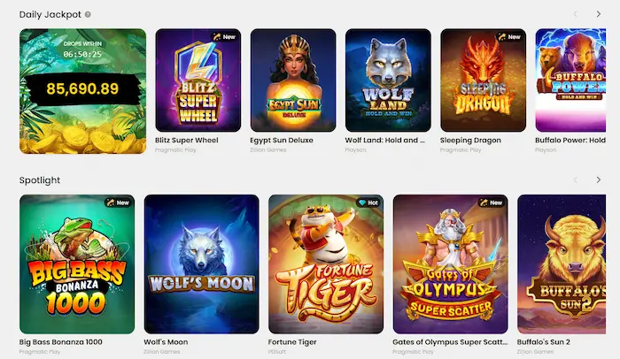 Orozino Casino games